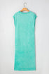 Effortless Cool Mineral Wash Pocketed Side Slit Long T-Shirt Maxi Dress